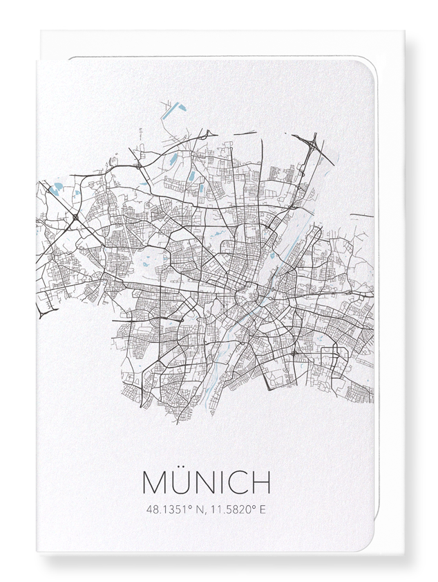 MUNICH CUTOUT: Map Cutout Greeting Card