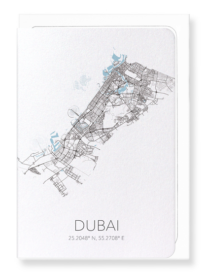 DUBAI CUTOUT: Map Cutout Greeting Card