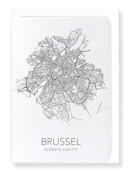 BRUSSELS CUTOUT: Map Cutout Greeting Card