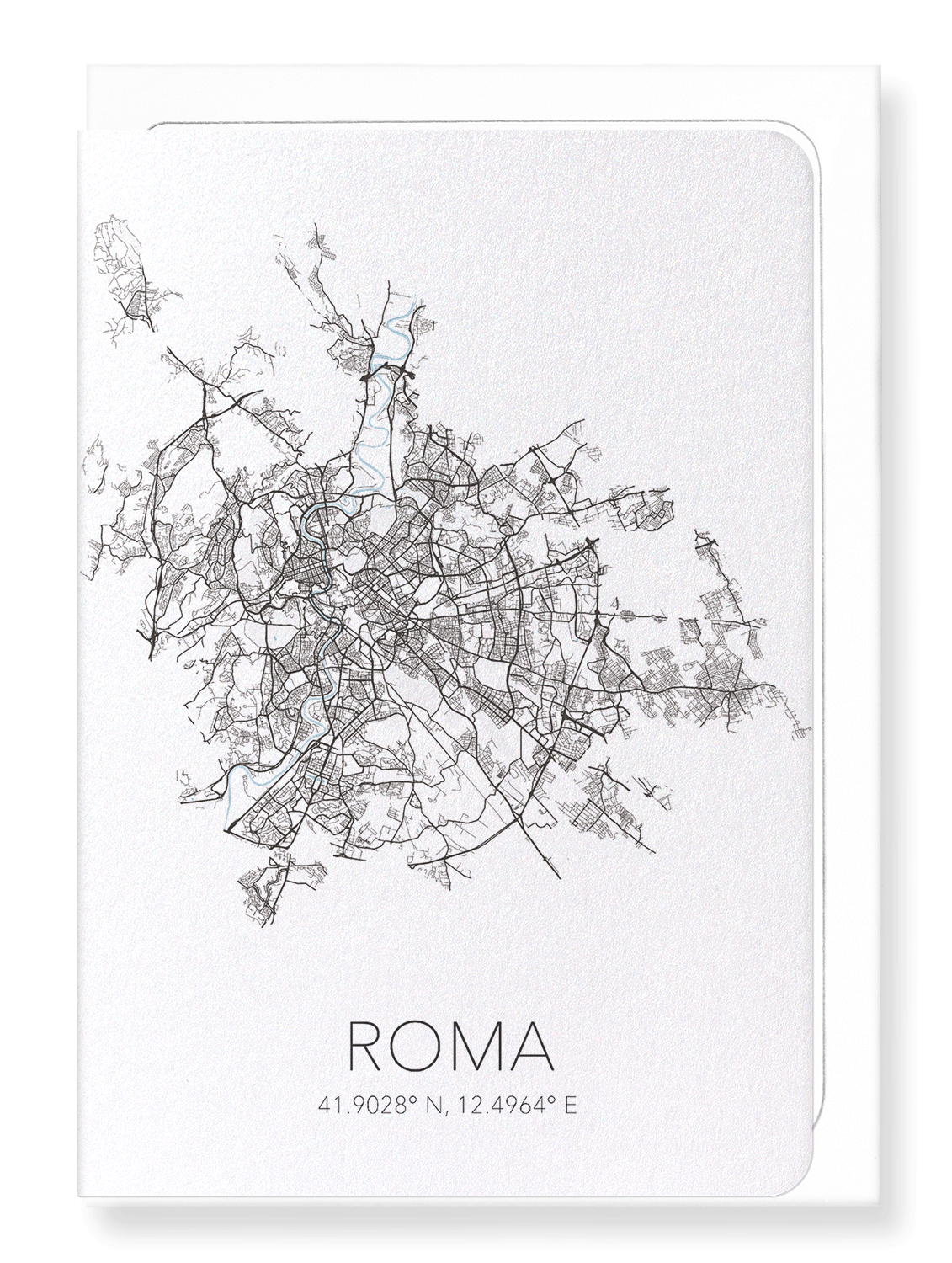 ROME CUTOUT: Map Cutout Greeting Card