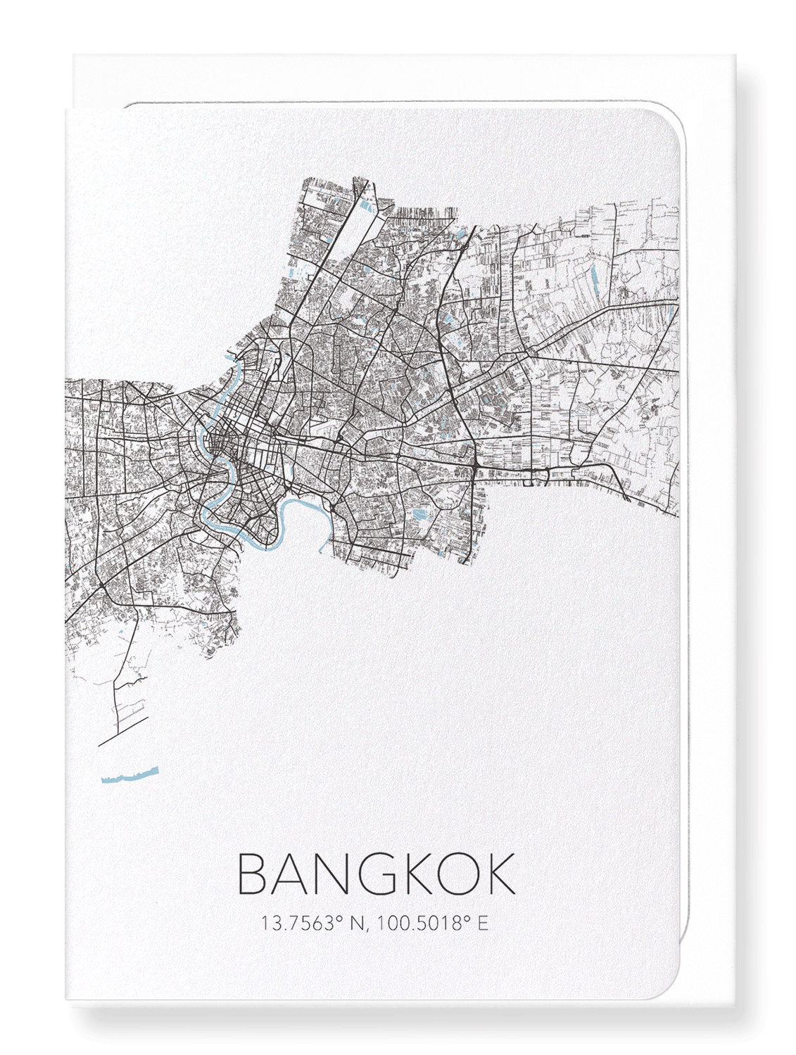 BANGKOK CUTOUT: Map Cutout Greeting Card