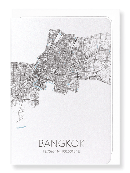 BANGKOK CUTOUT: Map Cutout Greeting Card
