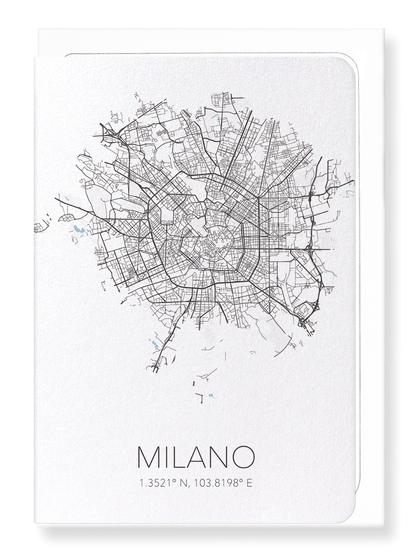 MILAN CUTOUT: Map Cutout Greeting Card