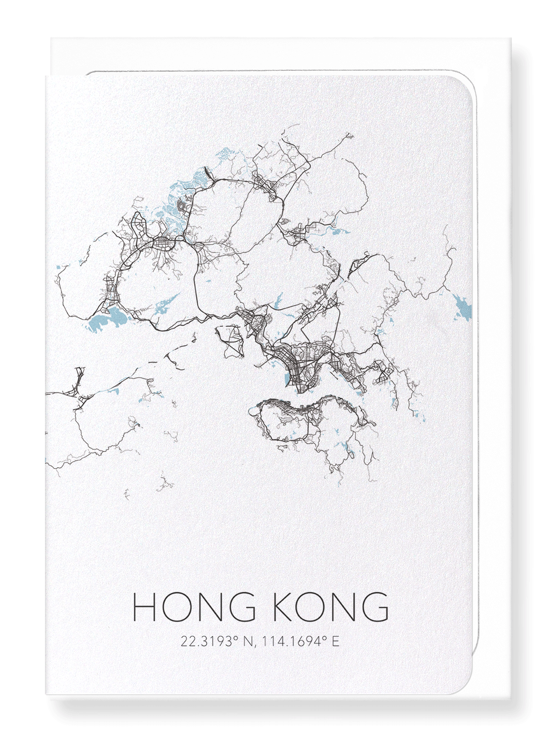 HONG KONG CUTOUT: Map Cutout Greeting Card