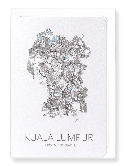 KUALA LUMPUR CUTOUT: Map Cutout Greeting Card