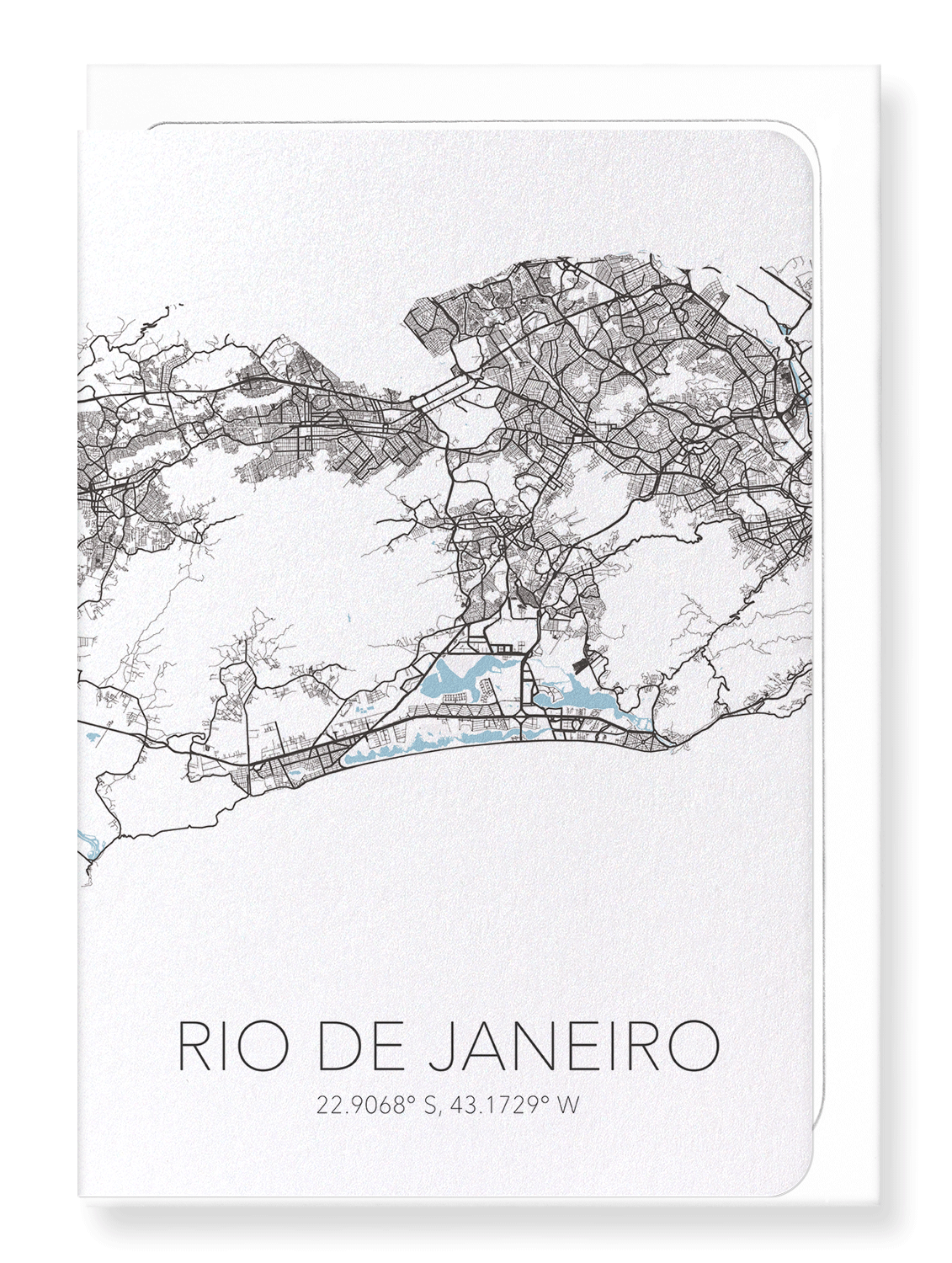 RIO DE JANEIRO CUTOUT: Map Cutout Greeting Card
