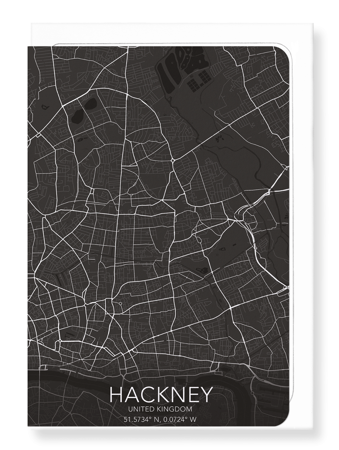 HACKNEY FULL MAP: Map Full Greeting Card