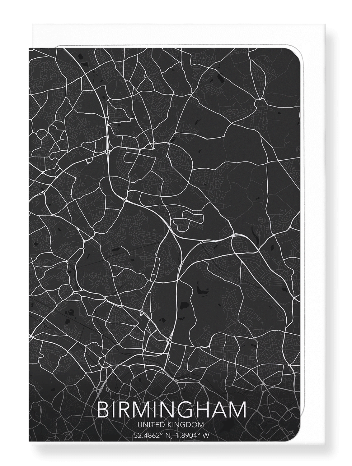 BIRMINGHAM FULL MAP: Map Full Greeting Card