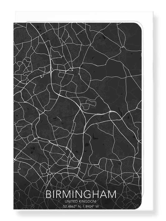 BIRMINGHAM FULL MAP: Map Full Greeting Card