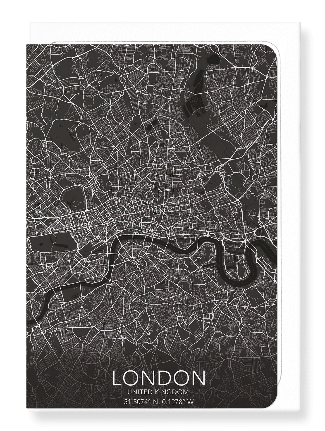 LONDON FULL MAP: Map Full Greeting Card