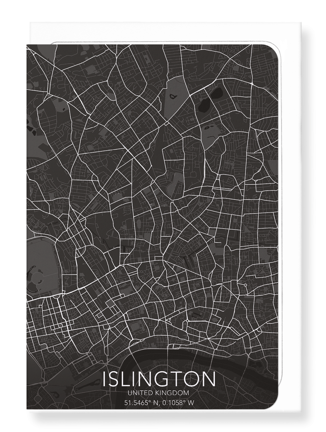 ISLINGTON FULL MAP: Map Full Greeting Card