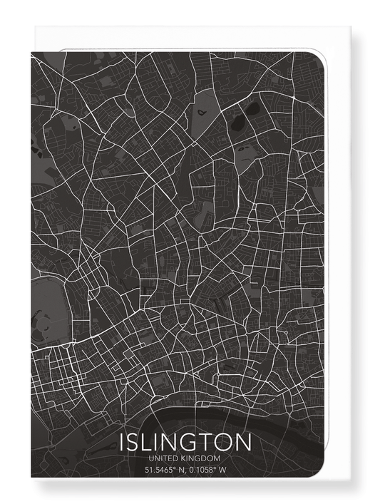 ISLINGTON FULL MAP: Map Full Greeting Card