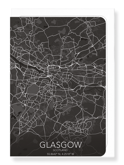 GLASGOW FULL MAP: Map Full Greeting Card