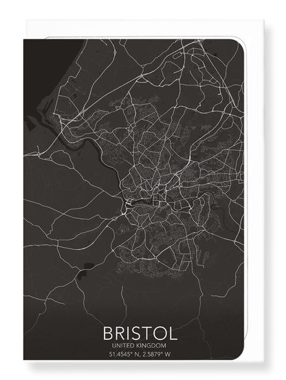 BRISTOL FULL MAP: Map Full Greeting Card