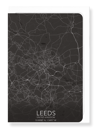 LEEDS FULL MAP: Map Full Greeting Card