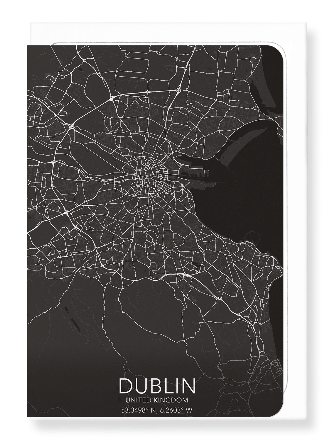 DUBLIN FULL MAP: Map Full Greeting Card