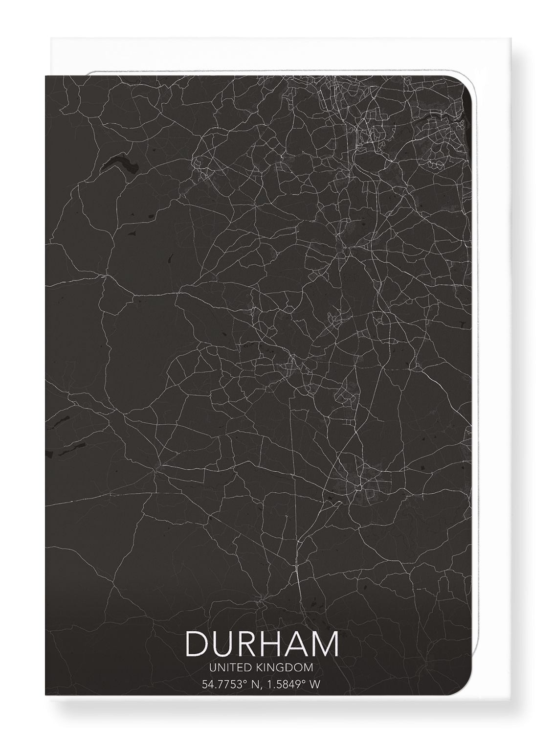 DURHAM FULL MAP: Map Full Greeting Card