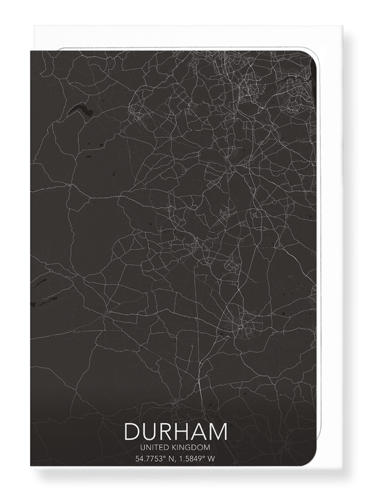 DURHAM FULL MAP: Map Full Greeting Card