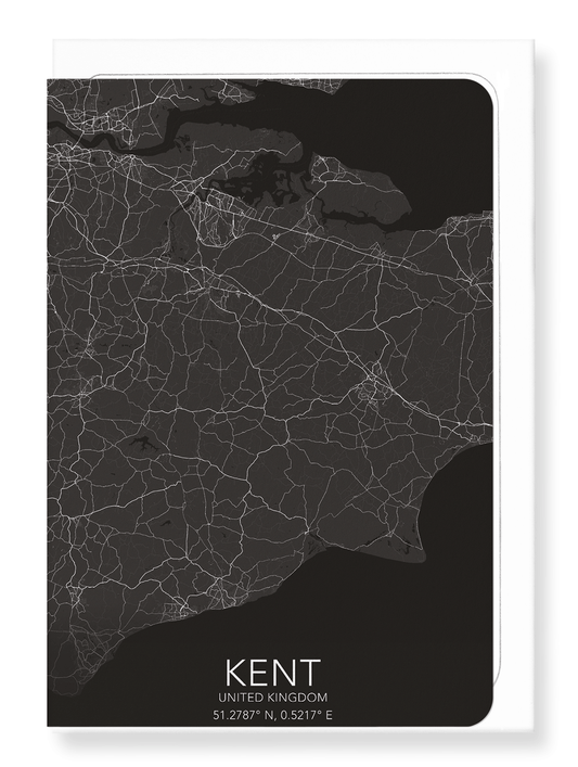 KENT FULL MAP: Map Full Greeting Card