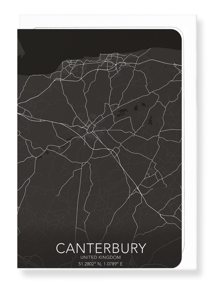 CANTERBURY FULL MAP: Map Full Greeting Card