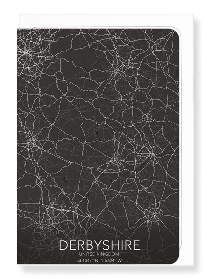 DERBYSHIRE FULL MAP: Map Full Greeting Card