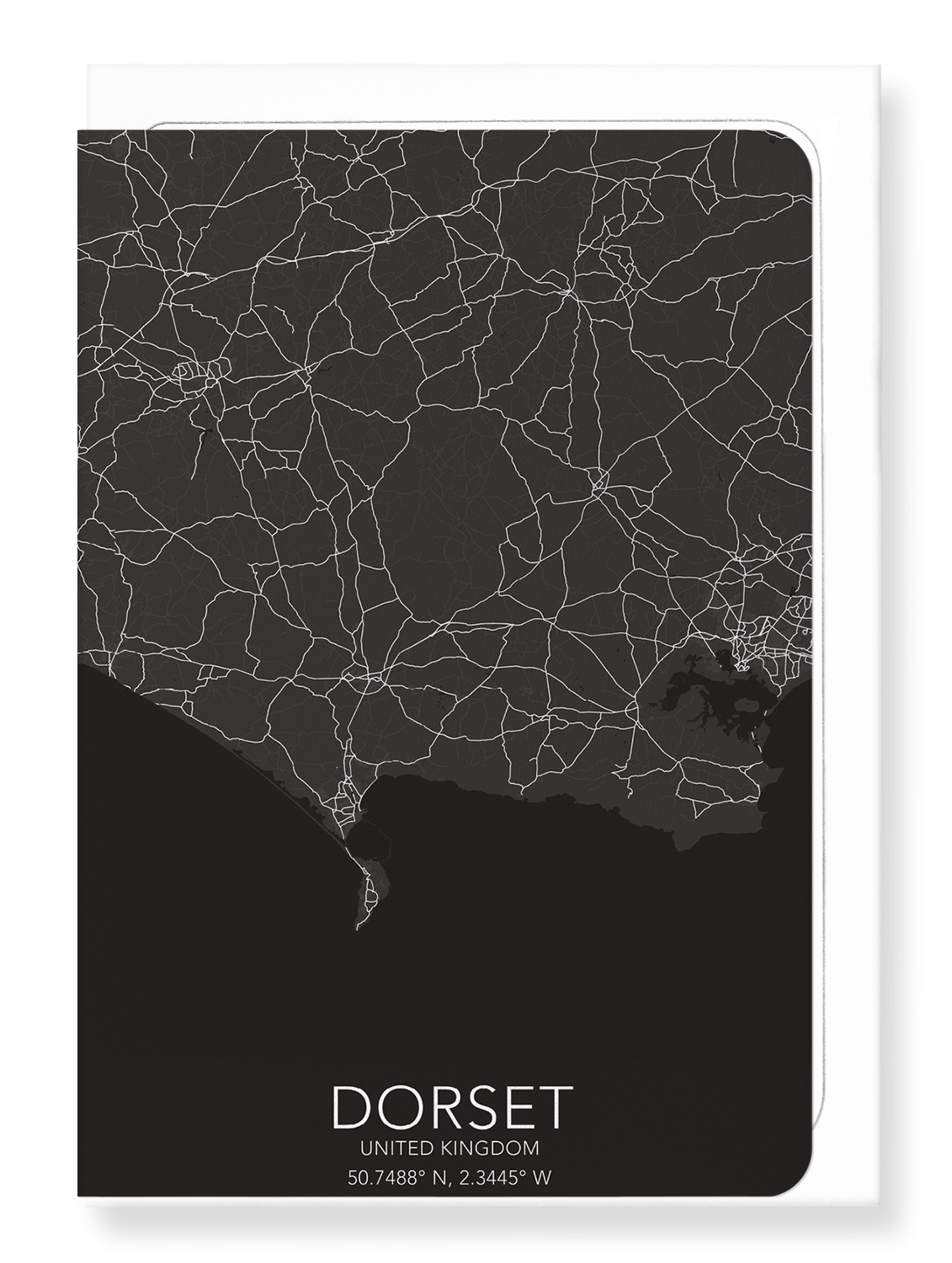 DORSET FULL MAP: Map Full Greeting Card