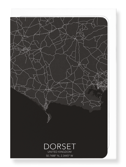 DORSET FULL MAP: Map Full Greeting Card