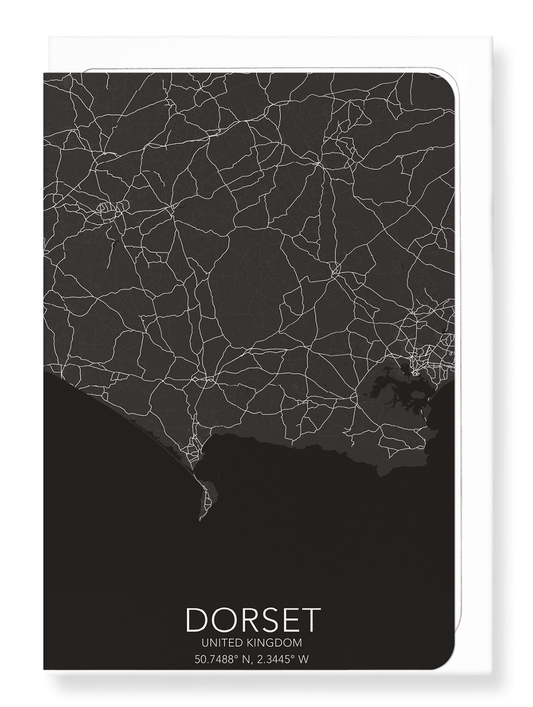 DORSET FULL MAP: Map Full Greeting Card