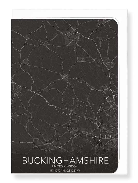 BUCKINGHAMSHIRE FULL MAP: Map Full Greeting Card