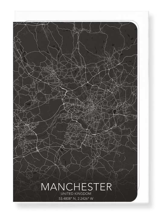 MANCHESTER FULL MAP: Map Full Greeting Card