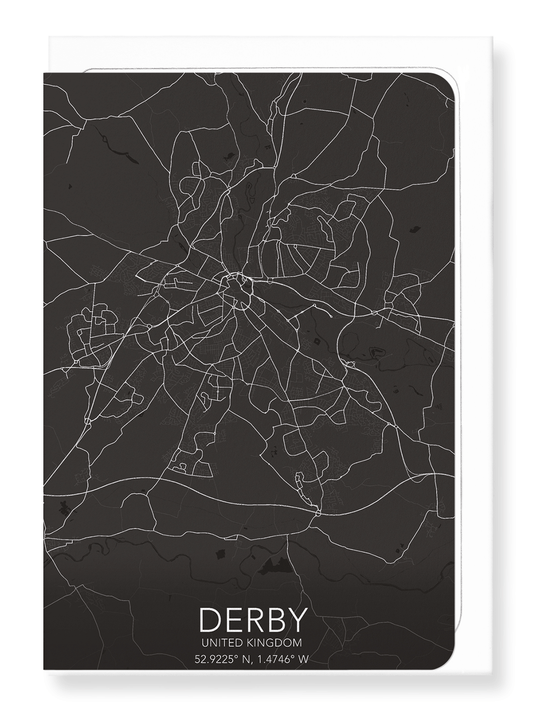 DERBY FULL MAP: Map Full Greeting Card