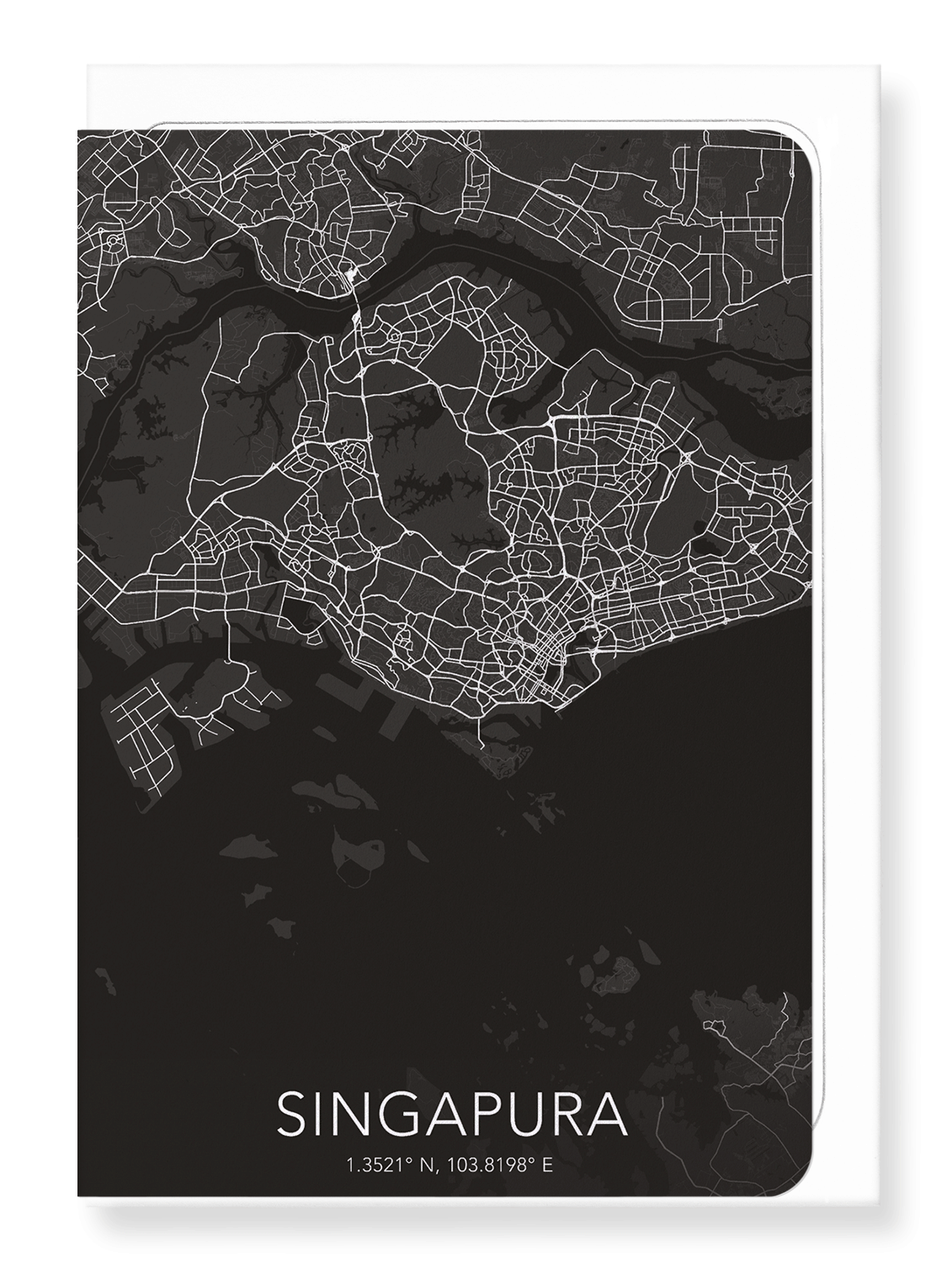 SINGAPORE FULL: Map Full Greeting Card