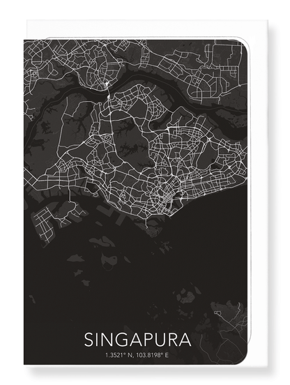 SINGAPORE FULL: Map Full Greeting Card