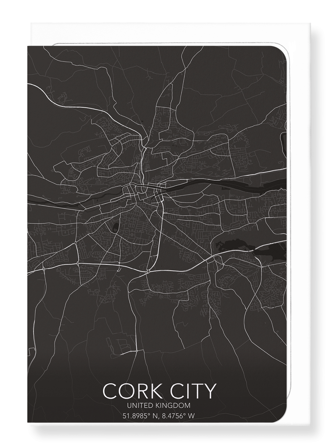 CORK CITY  FULL MAP: Map Full Greeting Card