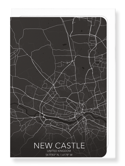 NEWCASTLE FULL MAP: Map Full Greeting Card