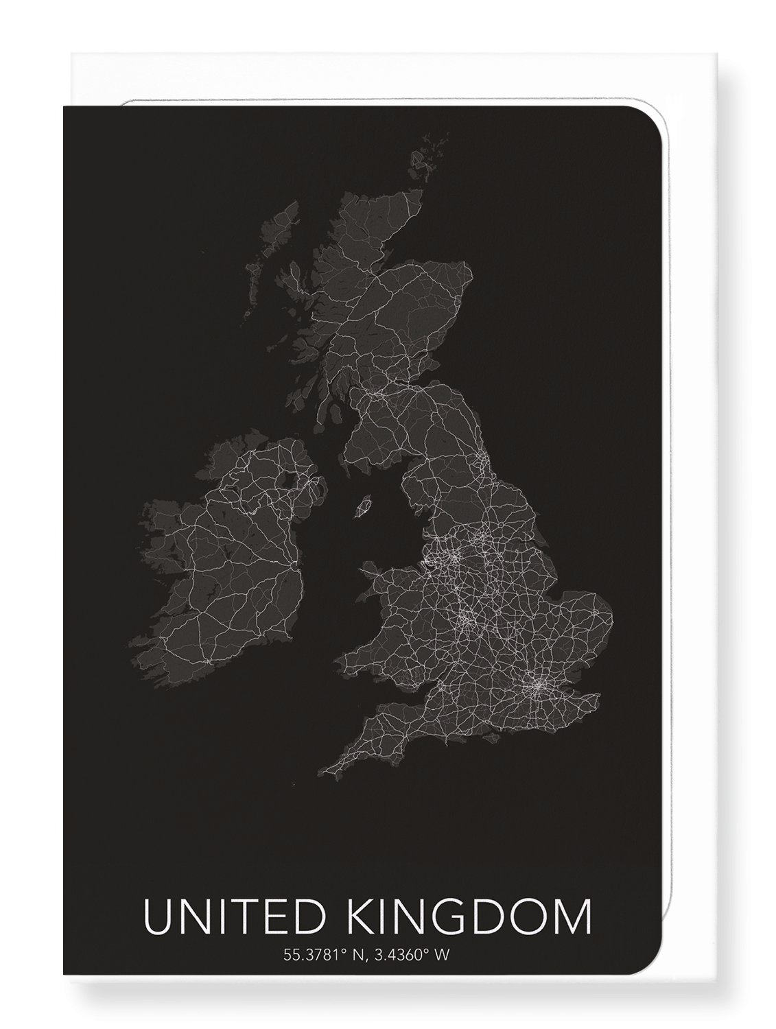 UNITED KINGDOM FULL MAP: Map Full Greeting Card