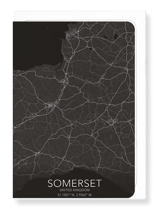 SOMERSET FULL MAP: Map Full Greeting Card