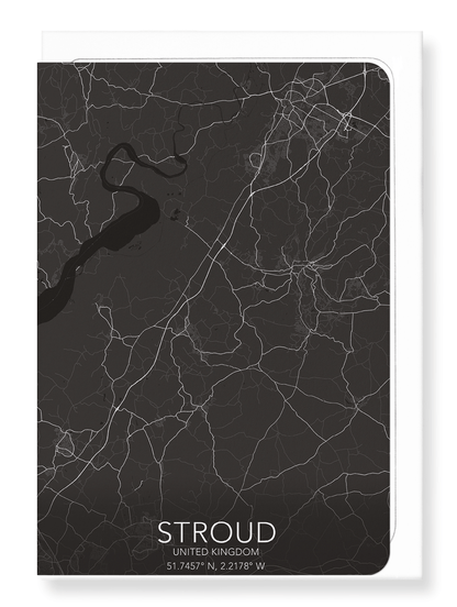 STROUD  FULL MAP: Map Full Greeting Card