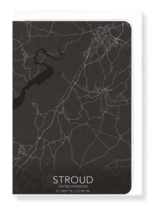 STROUD  FULL MAP: Map Full Greeting Card