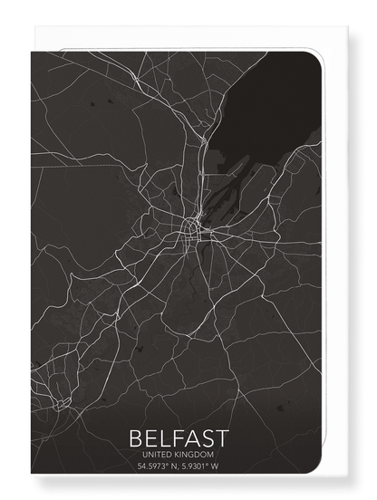 BELFAST FULL MAP: Map Full Greeting Card