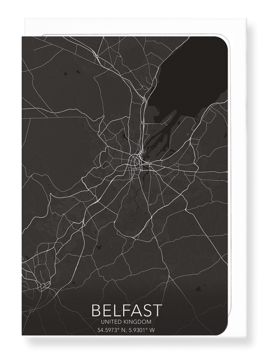 BELFAST FULL MAP: Map Full Greeting Card