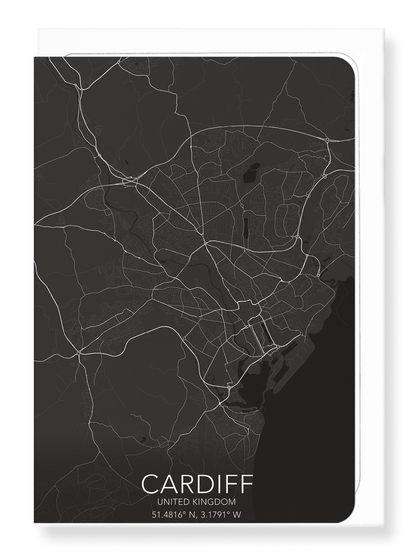 CARDIFF FULL MAP: Map Full Greeting Card