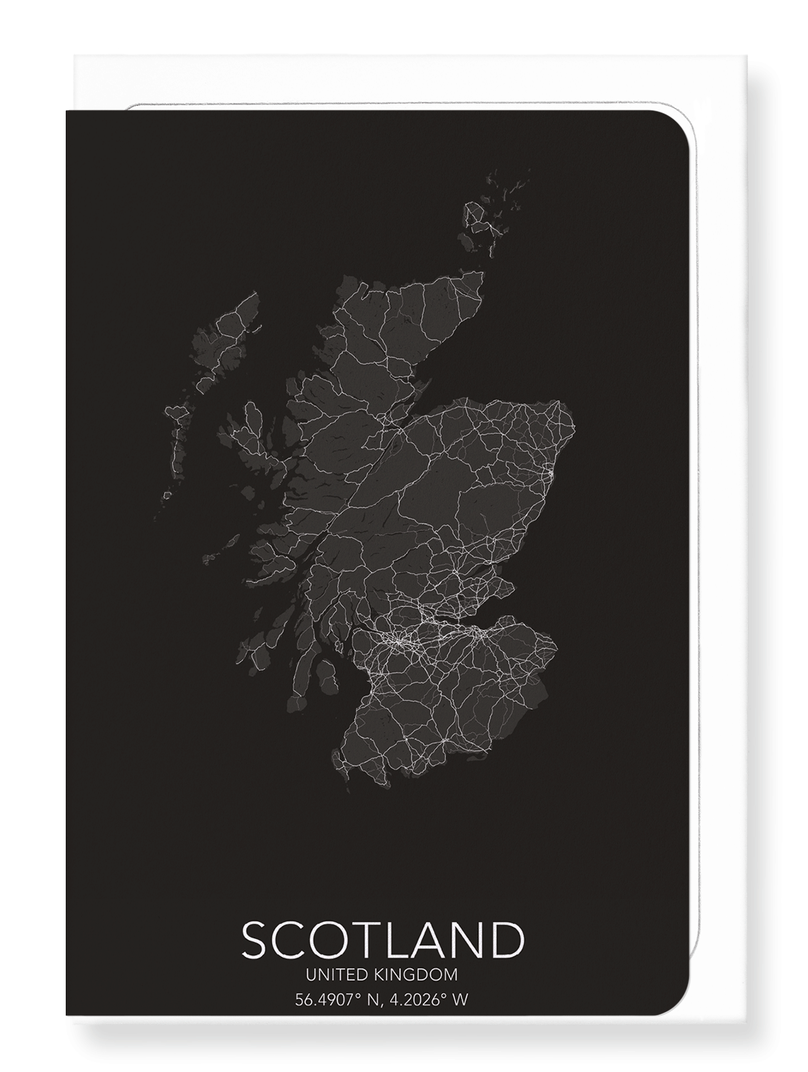 SCOTLAND FULL MAP: Map Full Greeting Card