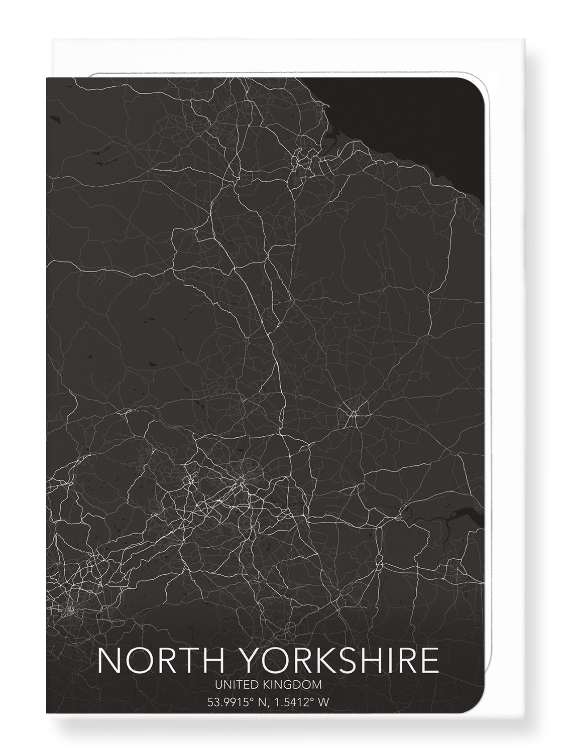 NORTH YORKSHIRE FULL MAP: 8xCards