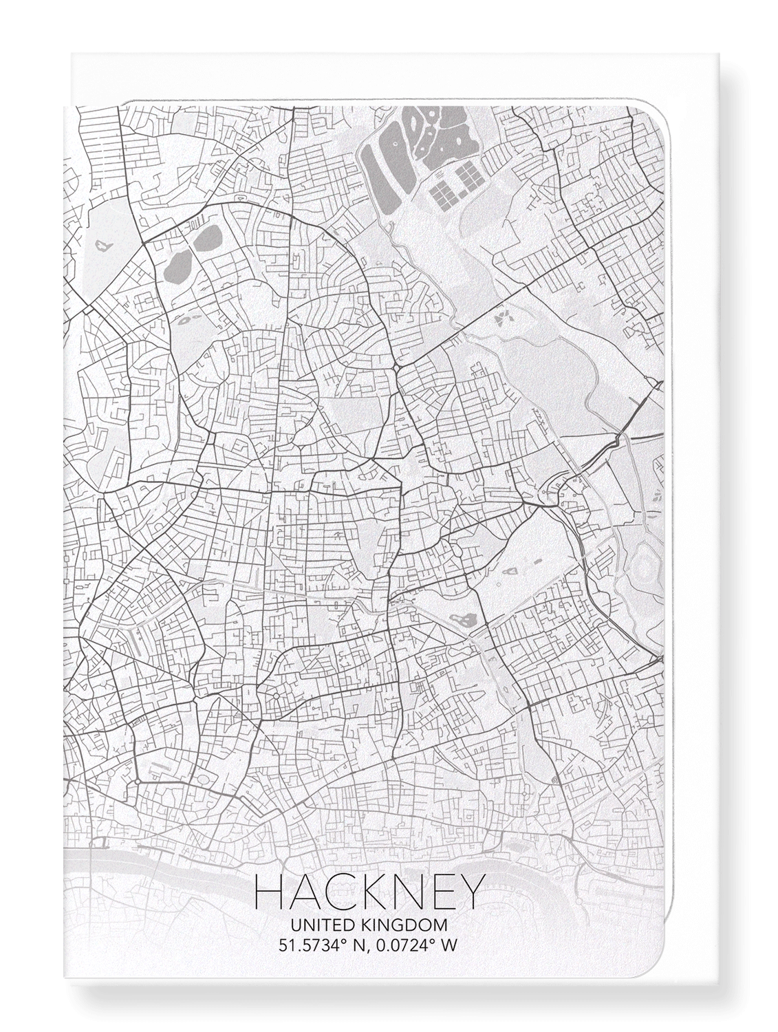 HACKNEY FULL MAP: Map Full Greeting Card