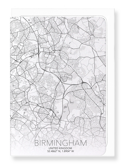 BIRMINGHAM FULL MAP: Map Full Greeting Card