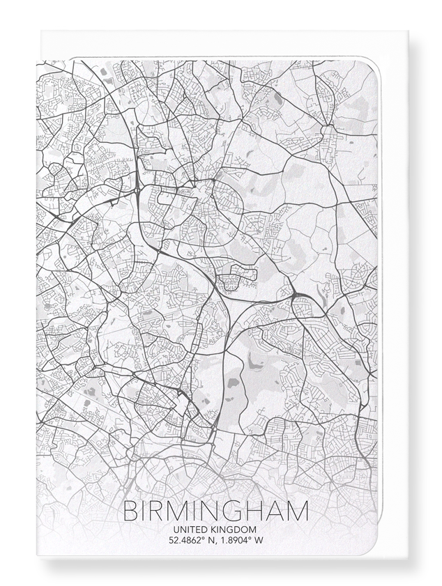 BIRMINGHAM FULL MAP: Map Full Greeting Card