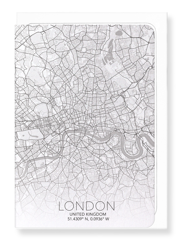 LONDON FULL MAP: Map Full Greeting Card