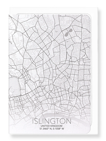 ISLINGTON FULL MAP: Map Full Greeting Card