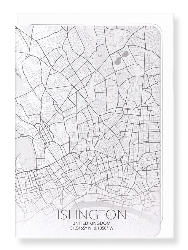 ISLINGTON FULL MAP: Map Full Greeting Card